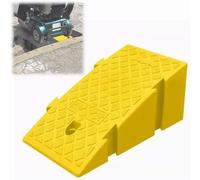 HGOuhK Kerb Ramps Plastic ramp, portable ramp board for vehicles, wheelchairs, bicycles, and door thresholds Curb Ramp Ramp(Yellow,25x27x7cm)