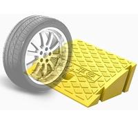 HGOuhK Kerb Ramps Wheelchair Threshold Ramp, Plastic Kerb Ramp, Threshold Ramp Mat For Entrances, Front Doors, Courtyards, And Patios Curb Ramp Ramp(Yellow,25x45x19cm)