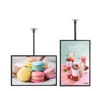 HGOuhK LED Backlit Menu Board LED Restaurant Menu Board, Ultra-thin Frame LED Light Box, LED Backlit Menu Board, For Restaurants, Milk Tea Stores,1PC Poster Menu(Black Frame,60 * 90cm)