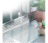 HGOuhK Perforated sheet metal Stainless Steel Perforated Sheet, Anti-leakage Window Mat, Balcony Protection Security Mesh 304 Stainless Steel Perforated Sheet(32x100cm)