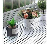 HGOuhK Perforated sheet metal Stainless steel round hole perforated sheet, anti-theft window mesh mat for window sill 304 Stainless Steel Perforated Sheet(30x100cm)