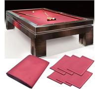 HGOuhK Pool Table Felt 9-Foot Pool Table Cloth, Includes 6 Pre-Cut Strips, Replacement Set for Home/Club/Bar Use Billiards Cloth(Red)