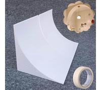 HGOuhK Semi-Circular Foam Arch, Arch Moulding for Door Frames, with Adhesive Tape, for wall Corner refurbishment Drywall Decorative Arch Kit(9.8x9.8x9.8"(25x25x25cm))