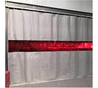 HGOuhK Welding Blankets 20mils (0.5mm) Welding Screen Hanging Curtain, Silicone Coated & Fibreglass, with Flame Retardant Red View Window Welding Screens Curtain(2x3 m/6.6x9.8 ft)