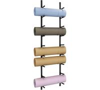 HGOuhK Yoga Mat Storage Rack Yoga Mat Rack Wall Mount 9-Tier Metal Towel Foam Roller Multi-Purpose Display Stand For Gym Workout Room Yoga Mat Holder Wall Mount(Schwarz,9)