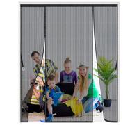 HGPFCB Fly Screen Door, Sliding Screen Door, Double Opening Mesh Net Curtain,Magnetic Curtain, with Magnet Hands Free Great for French Door Pet Kid The Balcony Door and Patio Door