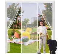 HGPFCB Fly Screen Door, Sliding Screen Door, Double Opening Mesh Net Curtain,Magnetic Curtain, with Magnet Hands Free Great for French Door Pet Kid The Balcony Door and Patio Door