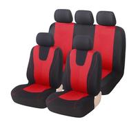 HGPVPKZAZD Car Seat Covers Set For VW For Passat B5 For For Tiguan For Phaeton For Toureg For Sharan For Polo Custom Seat Cover(5Seats-Red)