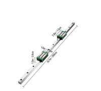 HGR20 2PCS Linear Guide Rails 600-2000MM 4PCS Slide Blocks RM1605 Ballscrew W/Ball Nut BF12/BK12 Nut IINKUEYK(2PCS HGR20-2000mm)