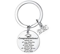 Hgreiwgk 2023 Graduation Keychain for Him Her Inspirational Gift for Students Class of 2023 Graduation Gift for High School Graduates Boys Girls Behind you All Your Memories