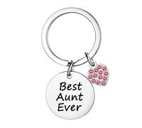 Hgreiwgk Best Aunt Ever Gifts Aunt Keyring Aunties Gifts Aunt Birthday Gifts Mothers Day Gifts for Aunt Auntie Keyring from Niece Nephew Aunt Present