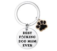 Hgreiwgk Best Dog Mum Ever Keyrings Funny Puppy Keyring Funny Gift for Pet Lovers Gifts for Dog Mum Gifts for Mother's Day Gift