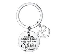 Hgreiwgk Best Friends Keychain You Are My Lifelong Friend Sister Gifts Keyring Birthday Graduation Presents for Friends Friendship Keychain Gifts Friendship Keyring