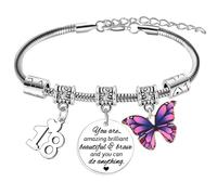 Hgreiwgk Birthday Gifts for Women Sweet 6-20th 21st Birthday Bracelet 30th-70th Birthday Charm Bracelet 6-70 Year Old Birthday Gift for Daughter Niece Sister Friends (18th)