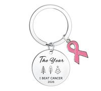 Hgreiwgk Cancer Recovery Gifts for Women Breast Cancer Keyring Cancer Survivor Gift Cancer Gifts for Woman Cancers Awareness Accessories Cancer Care Gifts for Women The Year I Beat Cancer Key Ring
