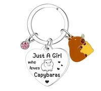 Hgreiwgk Capybara Gifts for Women Capybaras Keyring for Animal Lovers Capybara Stuff Birthday Christmas Presents Just a Who Loves Capybaras Keyring