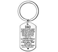 Hgreiwgk Dad Keychain Dad Gifts from Daughter Son Fathers Day Birthday Gifts Thanksgiving Gifts For Daddy Papa Thank You Keychain Gifts for Dad Father