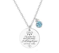 Hgreiwgk Dad Necklace Father's Day Gift For Dad Papa Daddy Dad Gifts From Son Daughter Happy Birthday Necklace Gift for My Dad Thanksgiving Day Gifts For Dad (Little Girl)