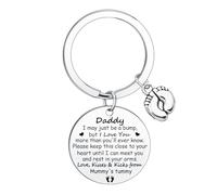 Hgreiwgk Daddy to Be Keyring New Dad Gifts First Time Daddy Gifts Fathers Day Gift for Dad Keyring Christmas Birthday Gifts for Father Presents