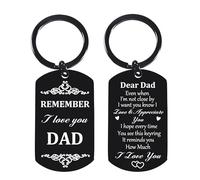 Hgreiwgk Father's Day Gifts Dad Keyrings Thank You Keyring for Dad Birthday Gifts I Love You Daddy Present Appreciation Keyring