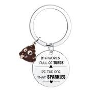 Hgreiwgk Funny Keyring for Women Inspirational Turd Keyring Poo Keyrings Funny Gifts for Friends Family Colleagues