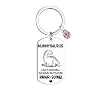 Hgreiwgk Funny Mummy Gifts Mummysaurus Keyring from Daughter Son Christmas Birthday Thanksgiving Gifts for Mum Gifts Mothers Day Gifts for Mummy Mother Mama Mum Present