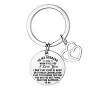 Hgreiwgk Husband Gifts Husband Birthday Gifts from Wife Husband Keyring Valentine's Day Gifts for Him Husband Keyrings I Love You Gifts for Husband Anniversary Keychain for Husband Present