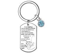 Hgreiwgk Nephew Keyring Nephew Gifts Birthday Christmas Valentine's Day Present from Auntie Uncle To My Nephew Keychain Graduation Gifts for Nephew Boys Elephant Family Keychain