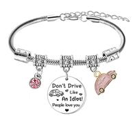 Hgreiwgk New Driver Bracelet Gifts, Passed Driving Test Gifts for Women, Drive Safe Bracelet, Learner Driver Gift 17th Birthday for Daughter Sister Niece