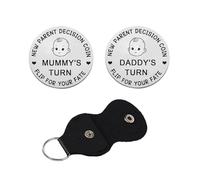 Hgreiwgk New Parents Decision Coin Gift New Mum Dad Keyring First Time Mum Dad Gifts Mummy to Be Daddy to Be Keyring Funny Pregancy Gift for New Mums Dads