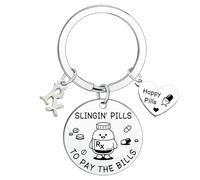Hgreiwgk Pharmacy Technician Gifts for Women Men Pharmacist Keyring RX Keyring Funny Pharmacy Tech Accessories for Pharmacy Appreciation Gift Christmas Birthday Present