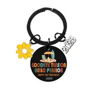 Hgreiwgk Retirement Gifts for Women Happy 2025 Retirement Keyring Retired Gifts for Women 2025 Farewell Gifts for Coworkers Bosses Goodbye Appreciation Gift