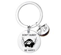 Hgreiwgk Sloth Keyring Funny Sloth Gifts for Women Men Sloth Animal Lover Keyring Sloth Lover Gift Birthday Gift Cute Sloth Stuff Sloth Present