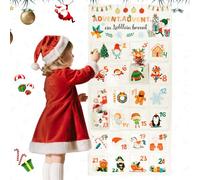 HGRGHH Advent Calendar Hanging,Fabric Advent Calendar with Pockets 2025,Fill Your Own Advent Calen-dar 130x50cm, with 24 Pockets, for Home Holiday Countdown to Christmas Decorations