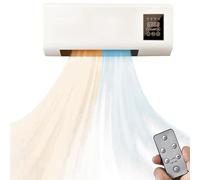 HGSTM 1800W Portable Air Conditioners, Mini Wall Mounted Air Conditione, with Remote Control & Timer, With Heating Function, For Home Office Bedroom Living Room(L55*W24*H12cm),White