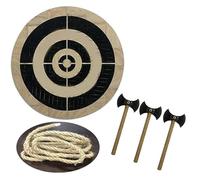 HGSTM Axe Throwing Wooden Target, Wooden Tomahawk Targets Target Set, Axe Game Target Throwing Axe Paulownia Round Board, for Wall Decoration Pendants