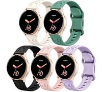 Hgsxst 5 pack Sport Straps Compatible with Garmin Vivoactive 6/5/3/Venu Sq/Vivomove 3/HR/Luxe/Style Women Men, 20mm Soft Silicone Waterproof Breathable Strap for Garmin Forerunner 165/55/245/645