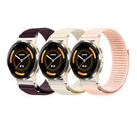 Hgsxst Pack of 3 18 mm Nylon Wristbands Compatible with Garmin Venu 3S/Venu 2S/Vivoactive 4S, Sport Solo Loop Bracelet for Garmin Venu 4 41 mm/Forerunner 255S/265S Women and Men, Nylon