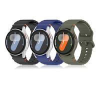 Hgsxst Sport Straps Compatible with Samsung Galaxy Watch 7/6/5/4/FE 40mm 44mm,No Gap Soft Silicone Strap for Galaxy Watch 6 5 4 FE 40/44mm/Watch 6/4 Classic 47/43mm 46/42mm/Watch 5 pro 45mm Men Women