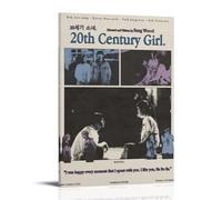 HGTERRGTJ 20th Century Girl Poster Canvas Cover Wall Art Print Aesthetic Poster Art Painting for Room 12x18inch(30x45cm) Frame-style