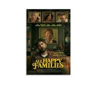 HGTERRGTJ All Happy Families Poster Canvas Cover Wall Art Print Aesthetic Poster Art Painting for Room 16x24inch(40x60cm) Unframe-style
