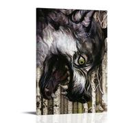 HGTERRGTJ Big Bad Wolf Poster Canvas Cover Wall Art Print Aesthetic Poster Art Painting for Room 12x18inch(30x45cm) Frame-style