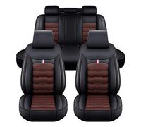 HGTHHK Car Seat Covers Full Set, for Hyundai Ioniq Hybrid 2016-2019 Leather front and back Seat Cushions set Waterproof Breathable Accessories,5 seats,Standard_Set-C-Black-Brown