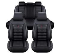 Car Seat Covers Full Set, for Hyundai Ioniq Hybrid 2016-2019 Leather front and back Seat Cushions set Waterproof Breathable Accessories,5 seats,Standard_Set-B-Black
