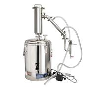 HGTRH Electric Still Distiller Kit, Stainless Steel Alcohol Moonshine Still with Reflux Column, Temperature Gauge & Timer for Home Distilling Whiskey Vodka Gin Brandy Essential Oil 33L