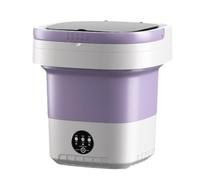 HGTRH Foldable Washing Machine 12L, Mini Portable Washing Machine with Drain Basket 3-gear Adjustment Non-slip Foot Pads for Underwear Socks for Apartment Dorm Hotels RV Purple
