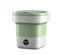 HGTRH Foldable Washing Machine 12L, Mini Portable Washing Machine with Drain Basket 3-gear Adjustment Non-slip Foot Pads for Underwear Socks for Apartment Dorm Hotels RV Green
