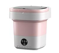 HGTRH Foldable Washing Machine 12L, Mini Portable Washing Machine with Drain Basket 3-gear Adjustment Non-slip Foot Pads for Underwear Socks for Apartment Dorm Hotels RV Pink