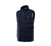 HGTRH Men's Heated Vest with Carbon Fiber Heating, Heated Vest with 3-Tem Settings Fast Heating Machine Washable USB Powered Navy blue XXXXL
