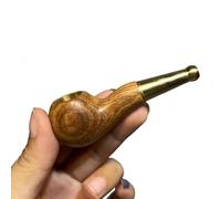 HGTRH Mini Tobacco Pipe, Handmade Wooden Pipe Cigarettes to Smoke Perfect Beginner Pipe Portable Detachable Smoking Pipe Short Mouthpiece Red Sandalwood Pearwood B